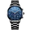 Reloj de Cuarzo Lige para Hombre, Moda Personalizada, Tendencia Casual, Resistente al Agua, Fase Lunar, Reloj Deportivo de Negocios