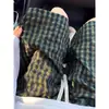 Pantalones de Playa Casuales con Textura de Gasa Burbuja, Shorts Deportivos para Hombre, Shorts de Verano de Seda de Hielo de Secado Rápido a Cuadros hasta la Rodilla, Estilo Americano
