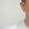 Brincos Pendentes Prateados de Gota d'Água para Orelha Traseira Masculinos Brincos Distintivos Avançados ins Brincos Únicos de Nicho Masculinos para Meninos