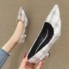 Jinbukang Tacones Altos Franceses para Mujer Estilo Nuevo Primavera y Otoño Elegantes Tacones Medios Puntiagudos Combinan con Todo para el Trabajo de Chicas Boca Baja Individuales
