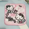 Pañuelo de Algodón Lindo, Toalla Cuadrada Pequeña, Minipañuelo Infantil Hello Kitty, Pañuelo con Corazón para Novia
