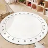Tapete de Chão Redondo Desenho Animado Imitação de Caxemira, Macio e Amigo da Pele, Tapete ao Lado da Cama do Quarto, Isolamento Térmico Refrescante, Antiderrapante, Tapete Educativo para Jogos Infantis