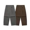 Ropa Vintage 2025 Otoño Nuevo Retro Lavado Pesado Desgastado Ligeramente Dañado Blanco Ropa de Trabajo Casual Versátil Pantalones Largos