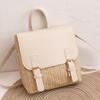 Bolsos de Mujer al por Mayor 2023 Mochila de Dama de Moda Mochila con Empalme Tejido Mochila de Exportación Transfronteriza