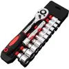 Conjunto de 121 Peças Ferramenta de Manga para Reparo Automotivo Manutenção Chave Catraca Multifuncional Conjunto para Reparo de Carro Doméstico
