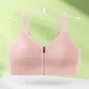 Sujetador deportivo para mujer con cremallera frontal, chaleco pequeño a prueba de impactos, soporte para el pecho, sin aros, transpirable, espalda bonita, sin tirantes, wrap chest de comercio exterior