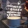 Luz nocturna 3D transfronteriza led colorida táctil luz de ambiente creativa diy mensaje acrílico manuscrito lámpara de escritorio para niños