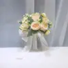 163 Novia Sosteniendo Flores en la Mano, Propuesta de Matrimonio Coreana, Certificado de Matrimonio, Ramo Simulad, Guía de Fotografía de Bodas Estilo Bosque