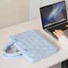 Bolsa Grande para Computadora Runhui Beige con Etiqueta en Blanco Adecuada para Apple Bolsa para Laptop Delgado 14-15.6 pulgadas