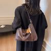 Bolsa Transversal Versátil Estilo Balde Transfronteiriça 2025 Nova Bolsa Tote Retrô Estilo Coreano Casual para Trabalho Bolsa de Ombro de Grande Capacidade