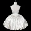 Vestido de Novia Corto Strapless con Lazada de Satén Tema de Exposición de Estudio Vestido de Novia para Pareja Foto de Muestra Vestido de Novia de Color Puro