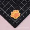 Bloque de color macarrón brillante pata de gato DIY caricatura linda accesorios de resina gomas para el pelo pinzas para el pelo accesorios para el pelo materiales de pegamento de crema