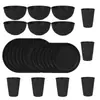 Amazon Juego de 16 Piezas de Plato, Tazón y Taza de Paja de Trigo, Patrón Vertical Doméstico, Plato para Cena, Tazón para Sopa, Taza para Agua, Caja de Vajilla para Regalo