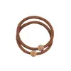 Nueva cuerda para coleta color curry de leche, temperamento, bola de cristal y diamante, banda elástica alta, cuerda para atar de mujer, anillo que no daña el pelo