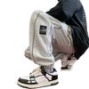 Calça Esportiva Pesada Estilo Americano High Street para Meninos Verão com Barra na Perna Calça de Moletom Casual Sensação de Luxo Calça Cleanfit