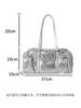 Bolso de Hombro de Diseño Nicho Verano Dulce Cool Calle Estilo Coreano Bolso Sobaco plateado Reflectante Bolso Boston