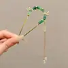 Pasador de Sándalo Negro para Mujer, Accesorio para el Cabello Fresco y Elegante, Pasador de Flor de Magnolia, Adorno para el Cabello Estilo Antiguo Qipao, Pasador Diario para Peinados Recogidos