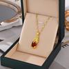 Collar de Acero de Titanio de Venta Caliente en Transmisión en Vivo de Douyin Collar Retro Pixiu para Mujer Collar que No se Desvanece Joyería que No se Desvanece en Oro Rosa