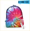 2021 Amazon Transfronterizo Nuevo Tie-Dye Estudiante Diario Impreso en 3D Calle Tela Oxford Mochila Cordón de Moda