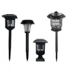 Lámpara solar para matar mosquitos, para exteriores, impermeable, morada, con trampa para mosquitos, lámpara insecticida con descarga eléctrica, lámpara repelente de mosquitos para patio chino, lámpara mata moscas