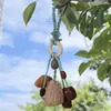 Colgante de Cadena para Llavero Carrillón de Viento Tejido a Mano con Cáscara de Fruta Natural Accesorio Pequeño Colgante para Bolso Hecho a Mano