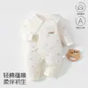 Roupas de bebê, acolchoadas Classe A, outono e inverno, macacão para recém-nascido, espesso, quente, estampa de desenho animado, estampa completa, roupas para bebê de um mês