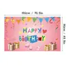 Tela de Fondo para Cumpleaños de Venta Caliente Transfronteriza Decoración de Ambiente de Fiesta Tela Colgante Pancarta Decorativa para Primer Cumpleaños Personalizada Venta al por Mayor
