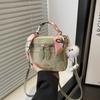 Bolsa caixa transfronteiriça versão coreana que combina com tudo, nova 2025, bolsa popular, bolsa pequena quadrada de textura de mão feminina