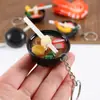 Mini Hashi de Simulação Chaveiro de Macarrão Tigela Miniatura Camarão Tempura Tigela de Macarrão Pingente de Bolsa Brinquedo de Comida Falsa