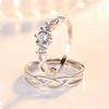 Anillo de Pareja Alianza Flor de Durazno Diez Millas Moda Coreana Popular Joyería de Mano Anillo Anillo Abierto para Mujer Venta al por Mayor Transfronteriza