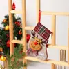Decoración navideña Bolsa de Navidad Bolsa de dulces tamaño pequeño Calcetines de Santa Claus decoración Colgante para árbol de Navidad
