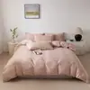 Comercio exterior transfronterizo juego de tres piezas de funda de edredón y fundas de almohada con estampado estilo coreano fresco estilo ins, juego de ropa de cama al por mayor