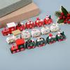 Selección estricta de decoraciones navideñas de dibujos animados creativas regalos navideños para niños tren pequeño ventana de madera adornos de escritorio