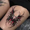 Pegatinas de Tatuaje de Mariposa con Degradado Rojo y Negro Estilo Y2K, Únicas y Elegantes, Duraderas y que No se Desvanecen, Tatuaje Temporal para Hombres y Mujeres