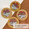 Xu aretes de mimbre ratán caña de bambú estilo retro leopardo serpiente soporte para aretes materiales de accesorios de joyería diy