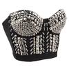 Ropa de Actuación para Cantante Bailarina de Club Nocturno de Venta Caliente Transfronteriza Punk Lentejuelas Abalorios Sujetador Sexy de Mujer Fabricante Venta al por Mayor