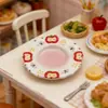 Plato de Juguete de Comida de Durazno 3D Bandeja de Durazno Pequeños Accesorios de Resina Decoración de Escena Imán para Nevera Squishy DIY