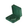 Caja de Joyería de Terciopelo Verde Oscuro Redondeada Caja para Anillos al por Mayor Caja de Empaque para Joyería Pendiente Pendiente Pulsera Collar