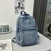 Mochila Jeans Retrô 2026 para Mulheres, Mochila Fashion para Trabalho e Deslocamento, Mochila Casual Simples de Grande Capacidade, Tendência