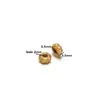 Cuentas de Agujero para Dulces con Rayas de Calabaza de Acero Inoxidable Chapado al Vacío en Oro de 18k Cuentas Sueltas Accesorios para Pulseras y Collares Hechos a Mano Venta al por Mayor