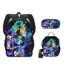 Nueva Mochila Escolar de Splatoon 3 Mochila de Poliéster Mochila para Niños Bolso de Hombro Estuche para Lápices Juego de Tres Piezas