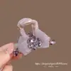 Presilha de Cabelo Laço de Cristal Roxo 2026 Nova Coleção Primavera Pequeno Acessório Elegante para Coques na Parte de Trás da Cabeça