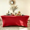 Funda elástica para mesa de 4 pies x 6 pies para exportación, adecuada para mesas de cóctel, mesas de conferencia, banquetes de boda y mesas rectangulares; mantel elástico