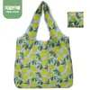 Bolsa de Compras Dobrável de Desenho Animado de Fábrica Tamanho Grande Sacola de Supermercado Dobrável Sacola de Presente Ecológica Bolsa de Ombro para Compras