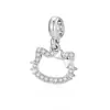 Pulseira com pingente de contas cruzadas DIY coração de amor unicórnio borboleta ornamento pendente pulseira pulseira de pulso pingente materiais artesanais