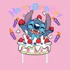 Inserto de Decoração de Bolo Stitch Lilo e Stitch Inserto para Bolo de Aniversário Infantil Adesivo Push Pop de Pudim