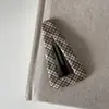 Grampo de Cabelo Triângulo Xadrez Doce Estilo Americano Tecido BB Clip Moda Feminina Estilo Coreano Grampo Lateral