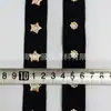 Cinta de algodón con perforaciones huecas en forma de estrella, perforaciones de ojal y patrones florales, cinturón de cuero de pentagrama, accesorios de ropa DIY, tira de ribete
