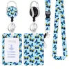 Serie de Mariposas de Aleación de Zinc Redonda Hebilla Fácil de Tirar Estampado por Transferencia Térmica de Poliéster Lanyard para Teléfono Juego de Tarjetas de Certificado