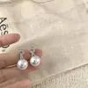 Pendientes de Aro Estilo Francés con Microincrustaciones de Circonita y Cuentas de Torre, Modernos, Exquisitos, Lujo Ligero, Pendientes de Botón Versátiles